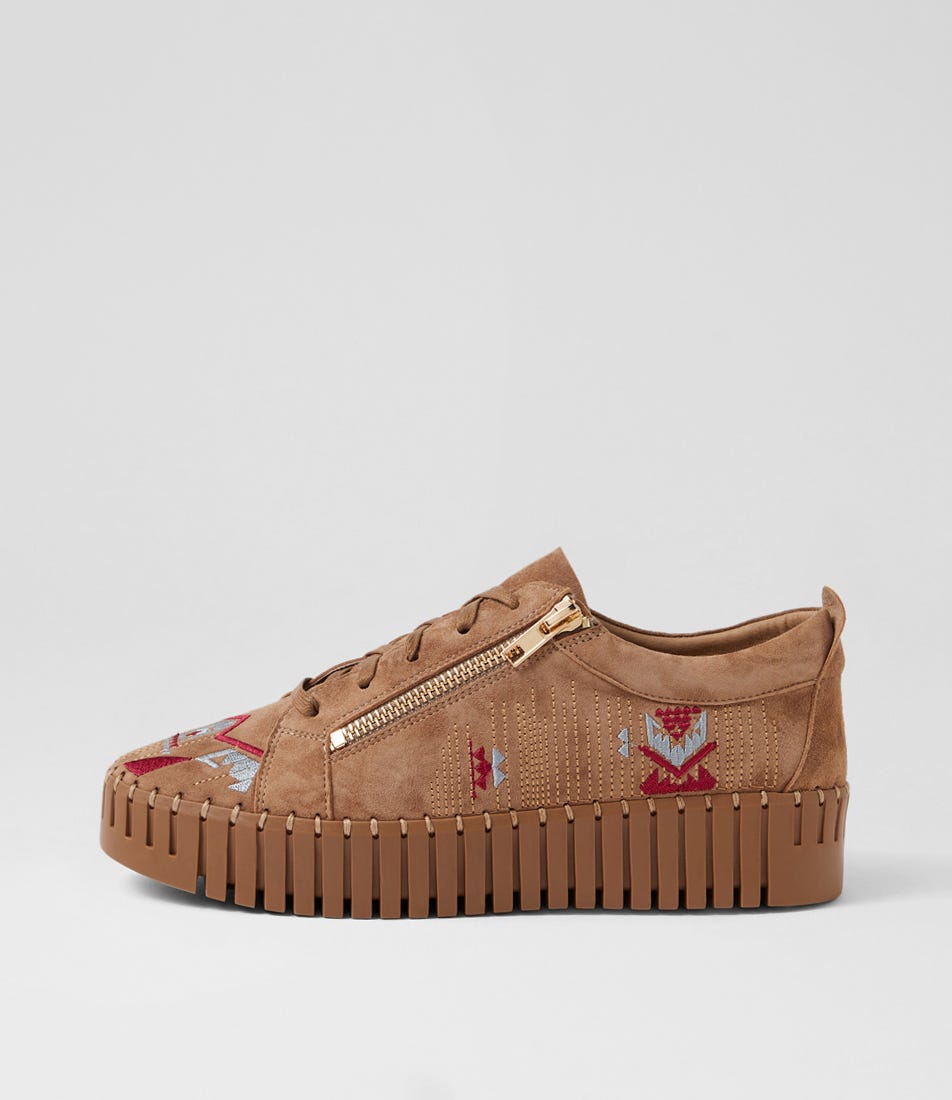 Bolliest Light Choc Multi Suede Sneakers