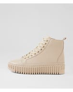 Burien Almond Leather Lace Up Boots
