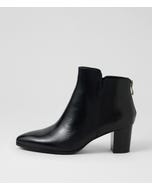 Bennish Black Leather Ankle Boots