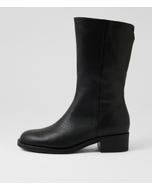 Caval Black Leather Calf Boots