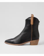 Danilo Black Tan Leather Ankle Boots