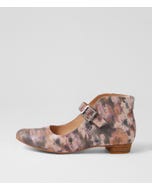 Erlands Rose Smudge Leather Flat Shoes