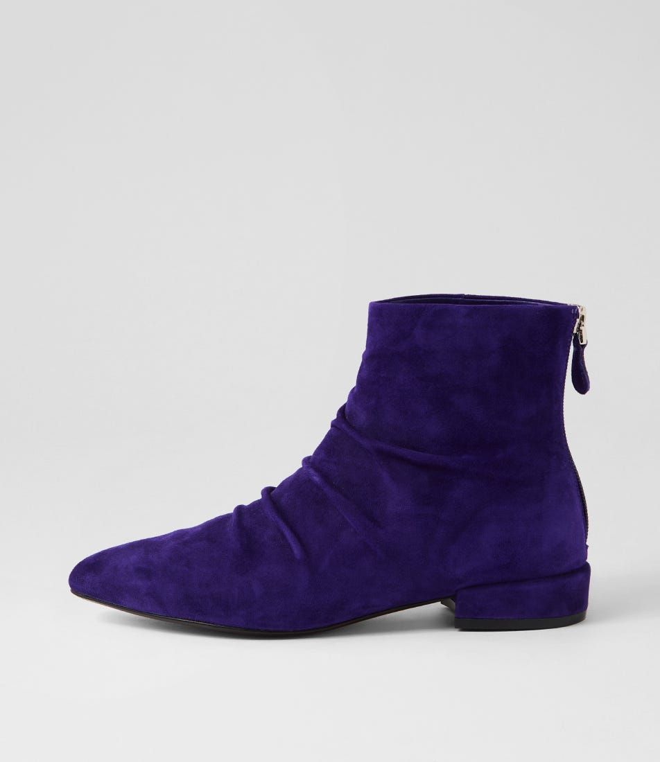 Elpasos Royal Purple Suede Ankle Boots