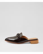 Ebmu Choc Patent Leather Mules