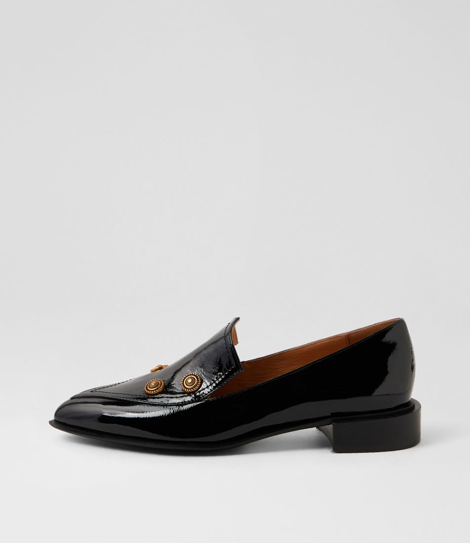 Emblas Black Patent Leather Loafers