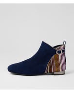 Feriha Navy Multi Ankle Boots