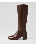 Felman Cocoa Leather Knee High Boots
