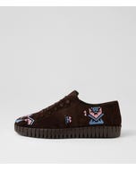 Hangela Choc Multi Suede Sneakers