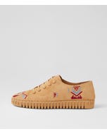 Hangela Camel Multi Suede Sneakers