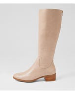 Tanks Almond Leather Knee High Boots