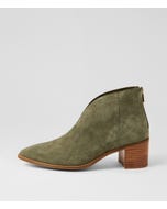 Fernada Khaki Suede Ankle Boots
