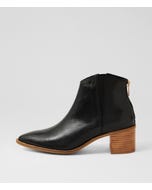 Flukas Black Nat Polish Leather Chelsea Boots