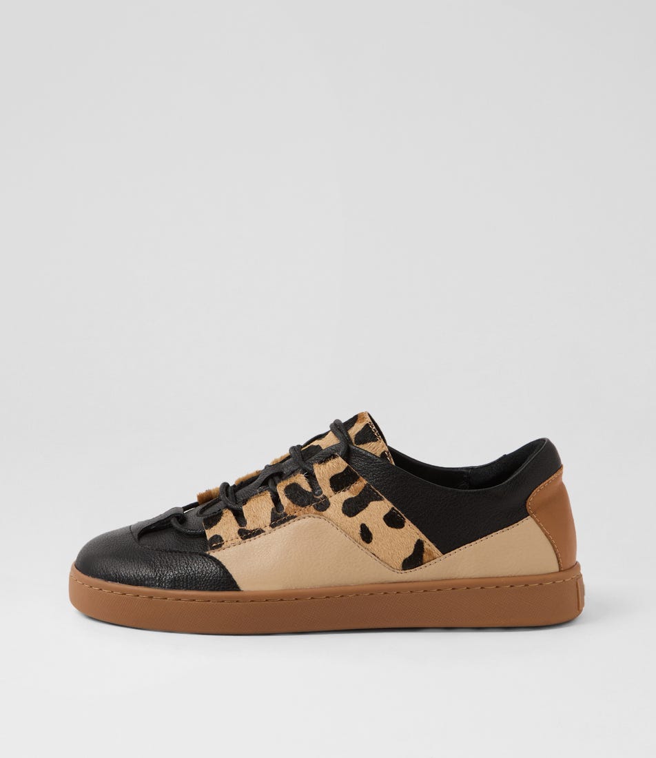Hasana Black Camel Multi Sneakers