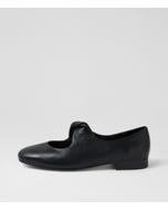 Ioyce Black Leather Flat Shoes