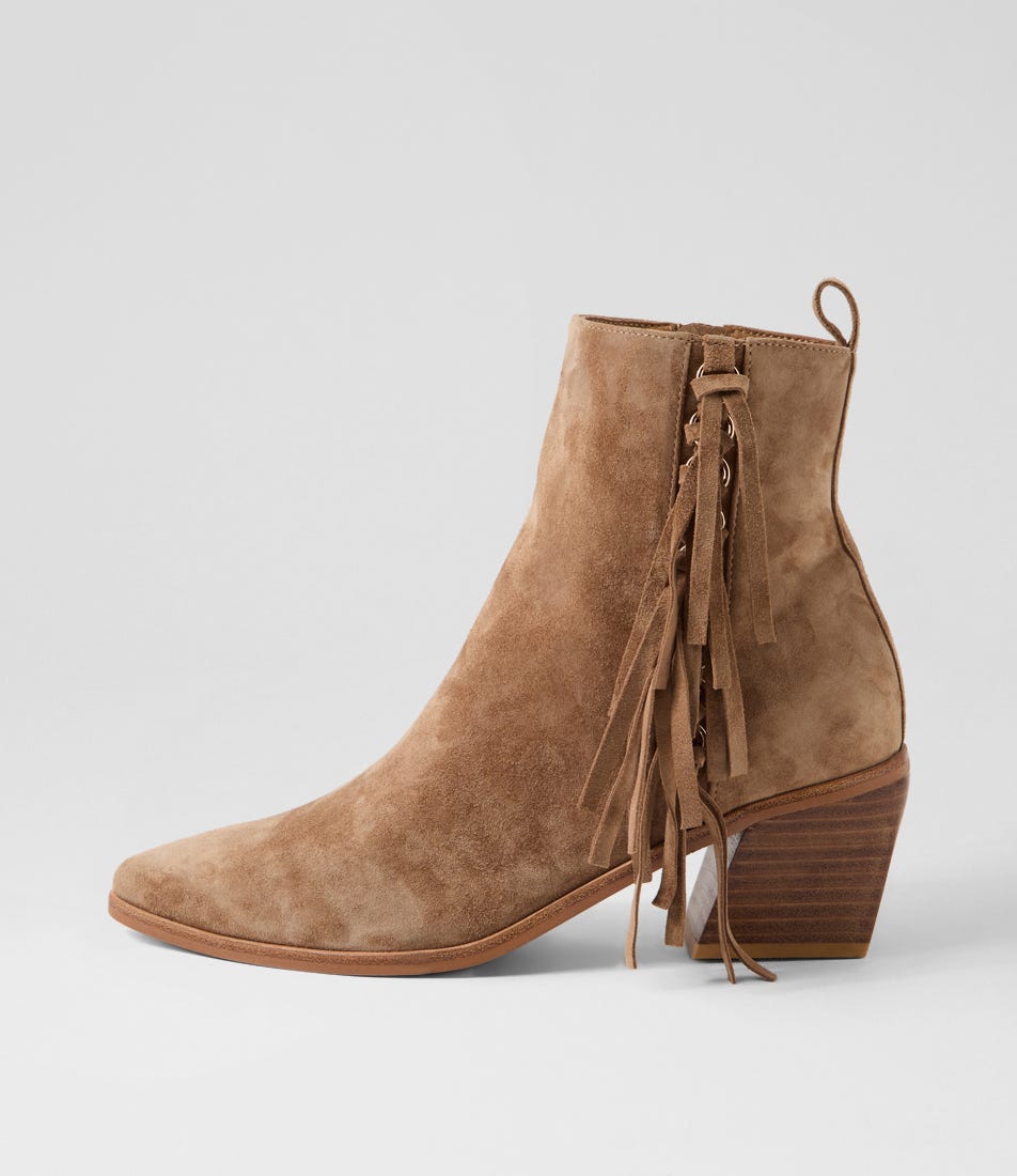 Joday Light Choc Suede Ankle Boots