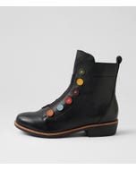 Lemuel Black Multi Leather Ankle Boots