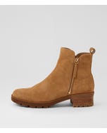 Marlieso Light Choc Suede Ankle Boots