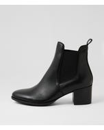 Mahika Black Leather Chelsea Boots