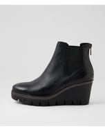 Nanriko Black Leather Chelsea Boots