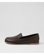 Rayens Choc Leather Flat Shoes