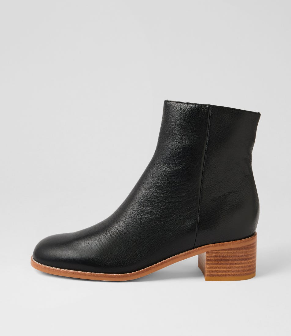 REETAS DJ BLACK NATURAL HEEL LEATHER
