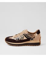 Shirki Choc Black Caramel Snake Multi Sneakers