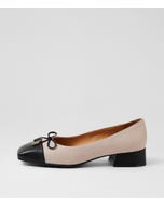Sayaki Black Nougat Leather Ballet Flats