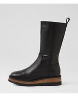 Tolga Black Natural Leather Calf Boots