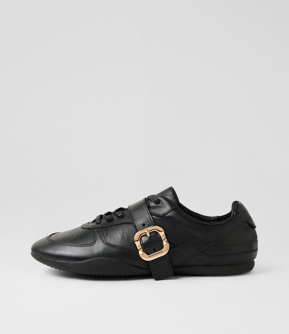 Zojar Black Leather Sneakers