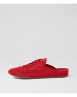 Bronkie Red Suede Fabric Flat Shoes