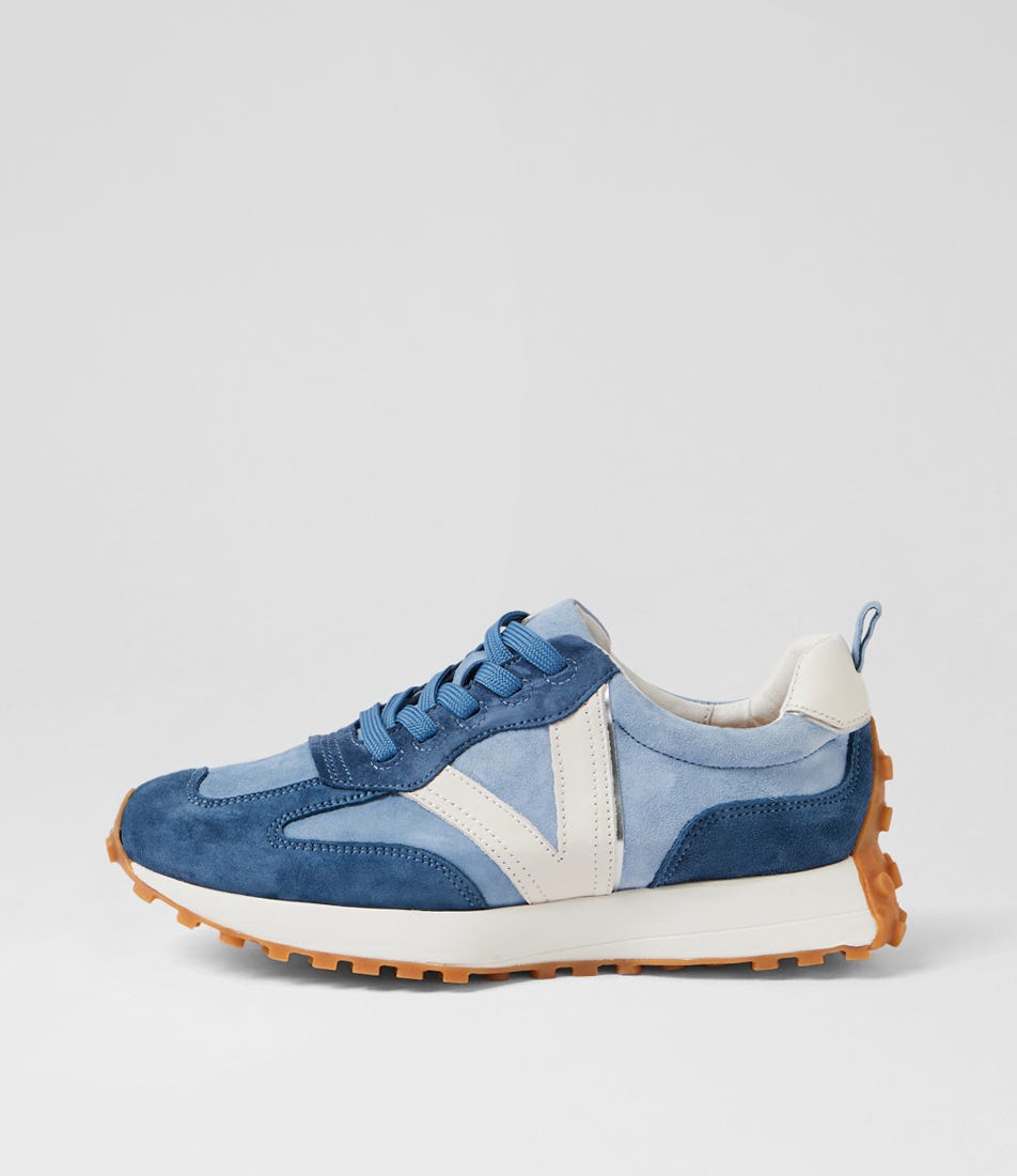 Orange Denim Multi Sneakers