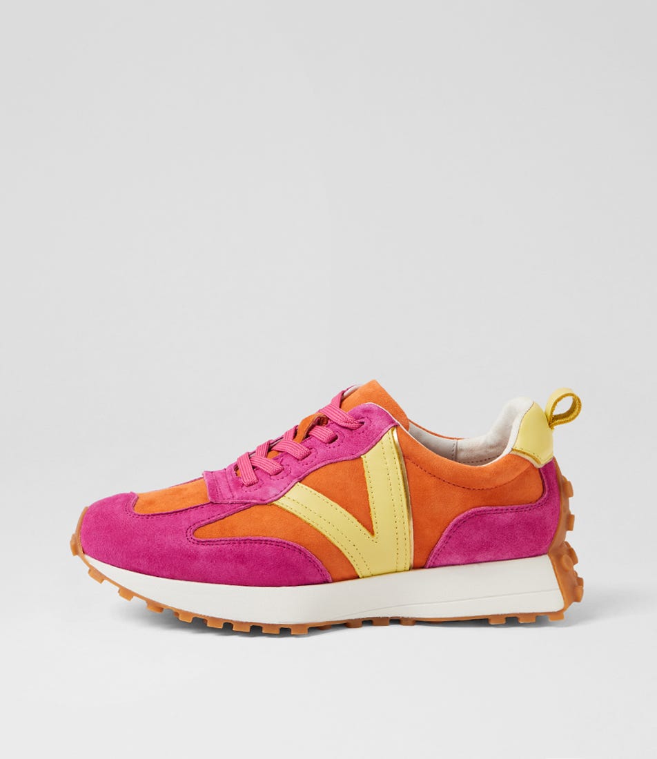 Orange Fuchsia Yellow Multi Sneakers