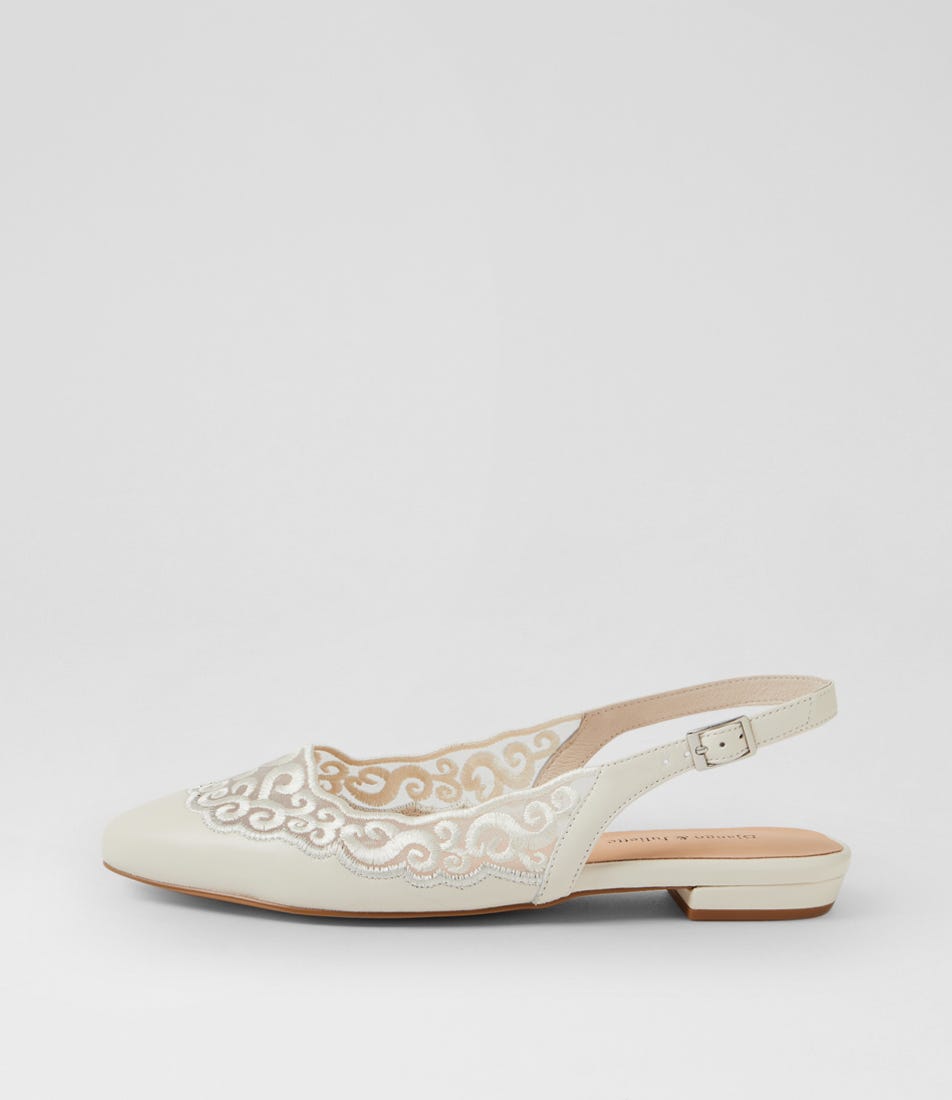 Ardine Ivory Mix Slingbacks