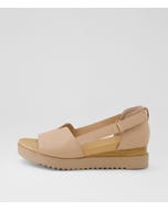 Ayah Cappuccino Leather Sandals