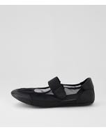 Brya Black Leather Ballet Flats