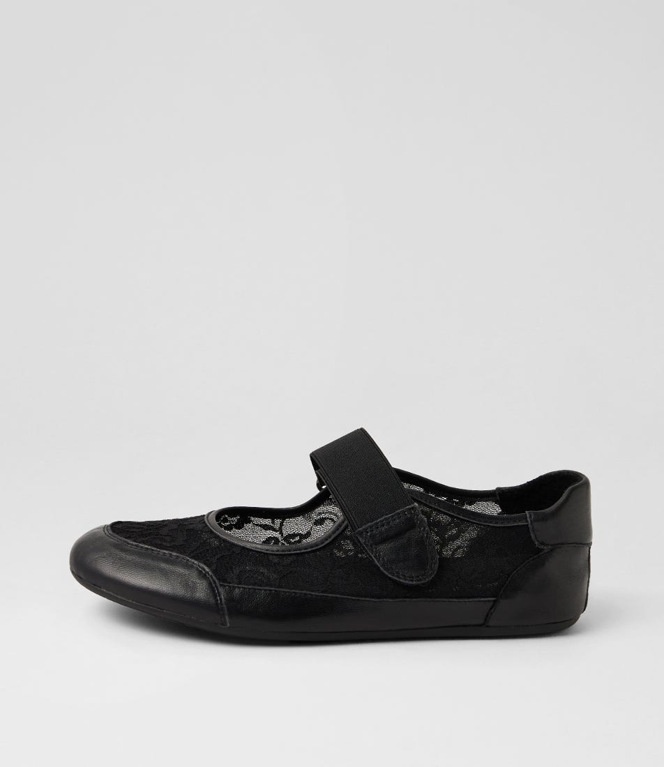 Bendo Black Mix Flat Shoes
