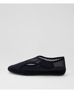 Brandes Black Suede Mix Ballet Flats