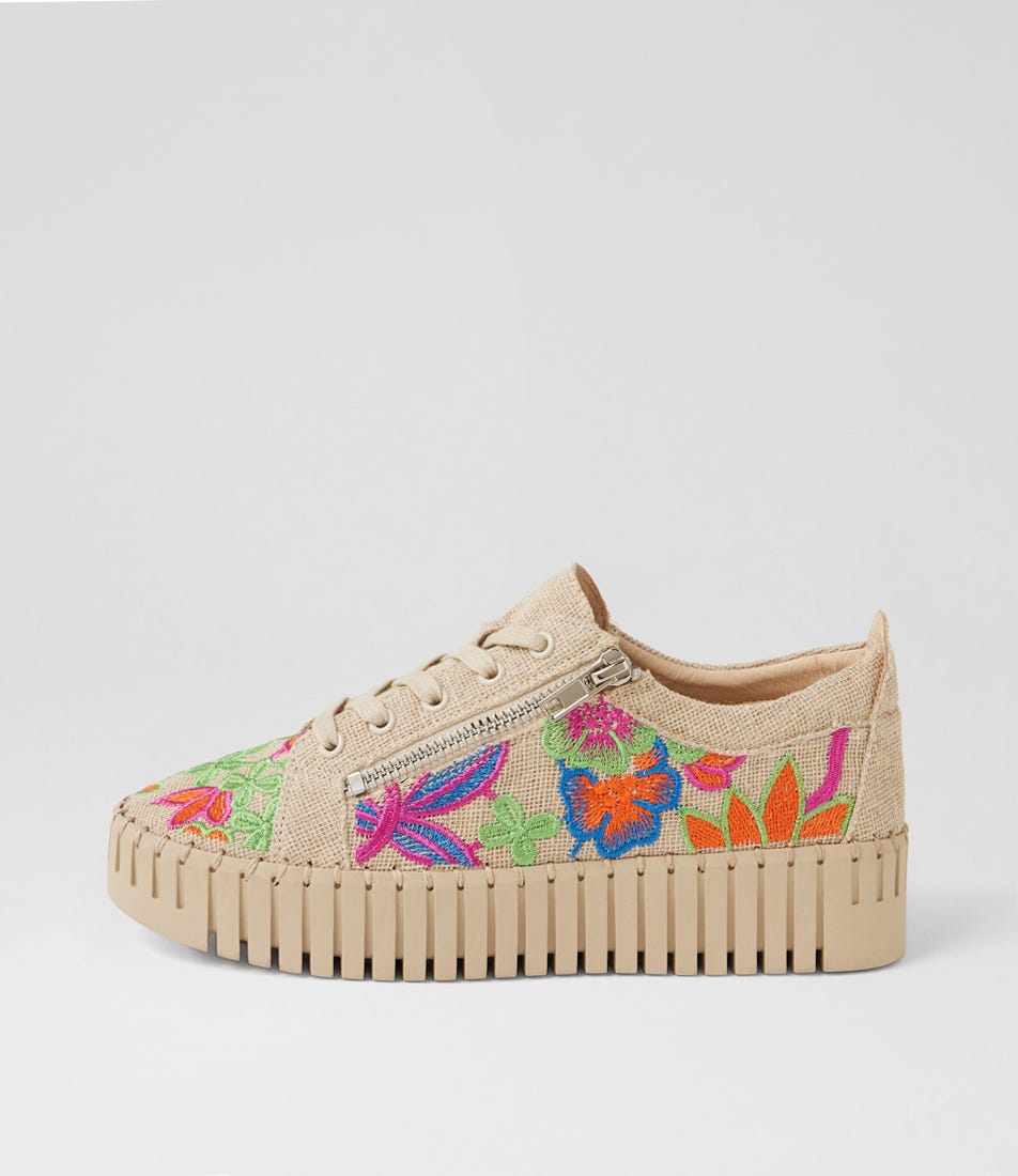 Badre Natural Bright Fabric Sneakers