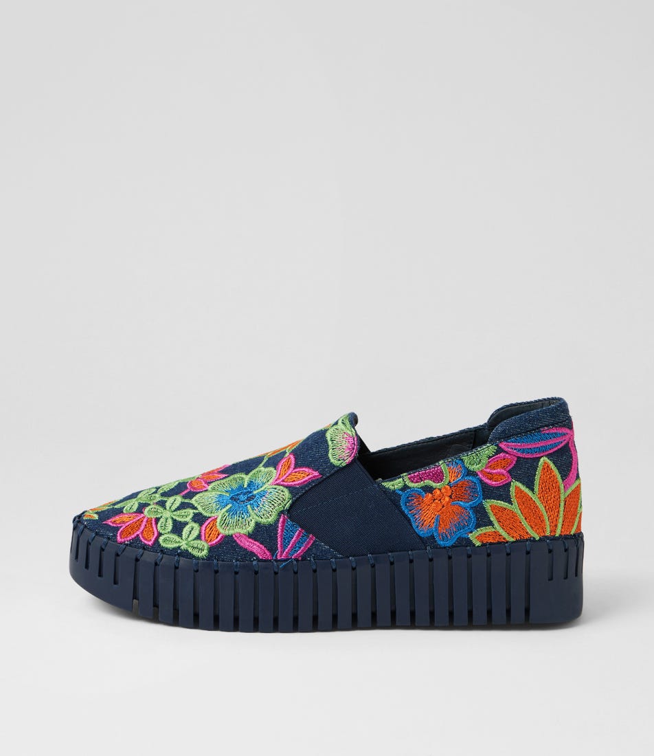Buna Denim Bright Fabric Loafers