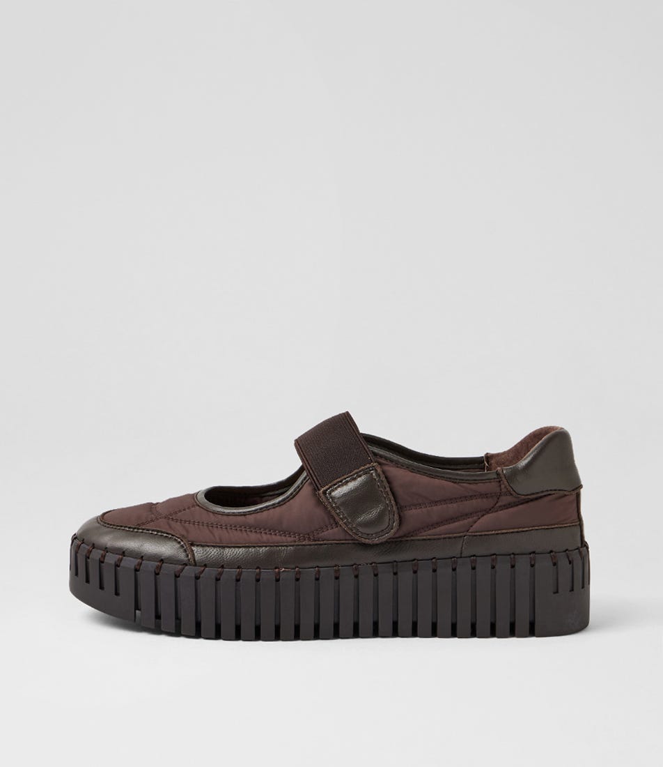 Bano Choc Leather Fabric Sneakers