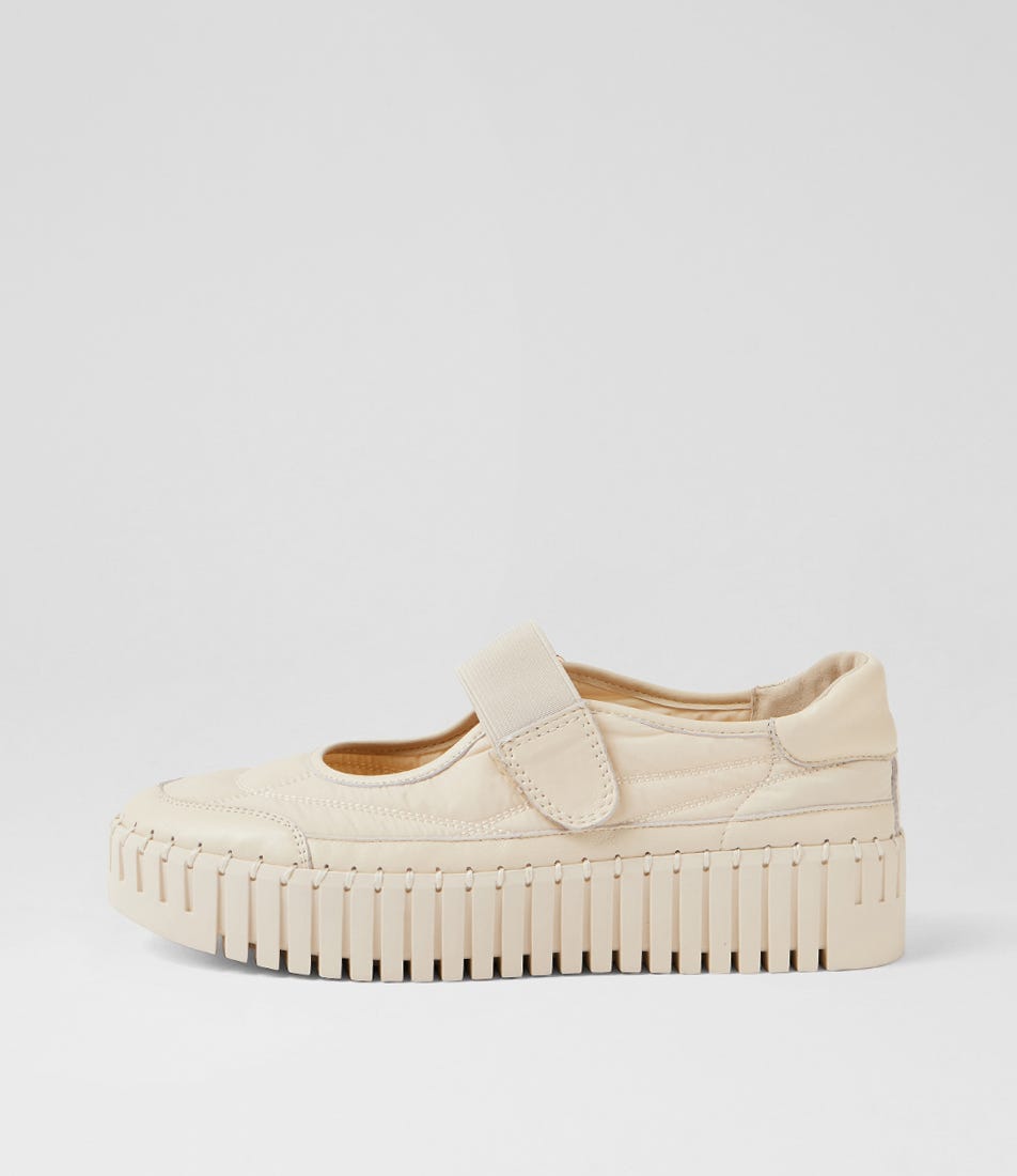 Bano Vanilla Leather Fabric Sneakers