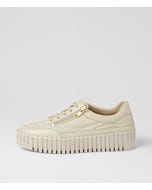 Bep Vanilla Leather Fabric Sneakers