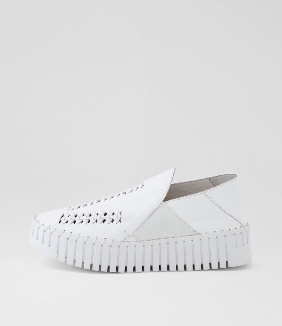 Bagley White Leather Sneakers