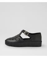 Brikey Black Leather T Bars
