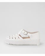 Brikey White Leather T Bars