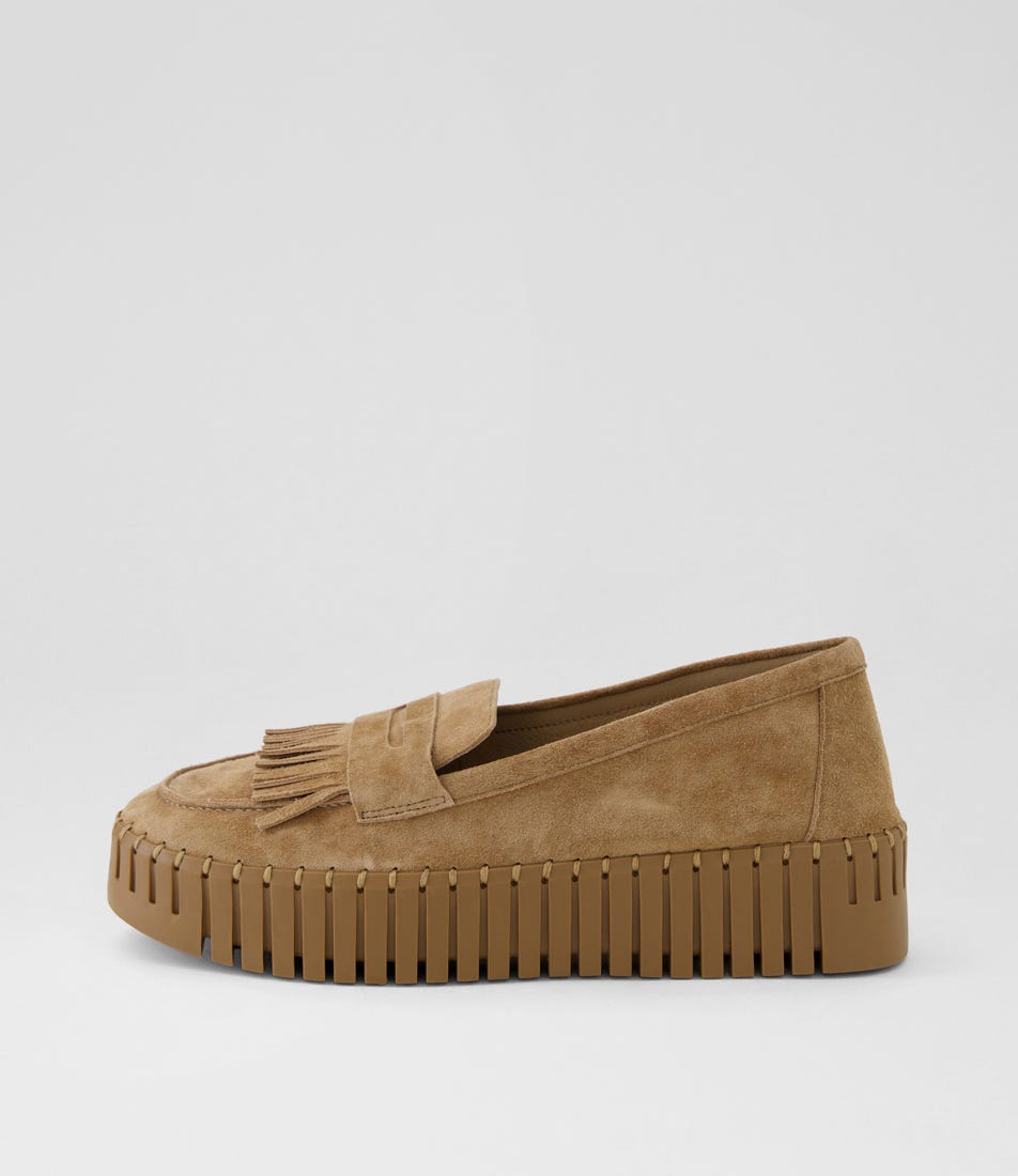 Bevlyn Light Choc Suede Loafers