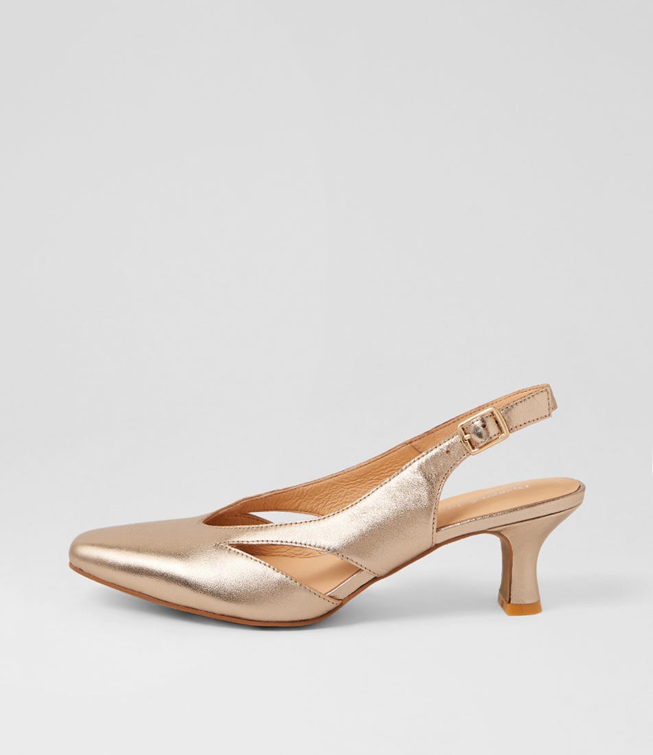 Candas Champagne Leather Heels