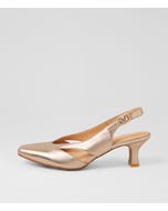 Candas Champagne Leather Heels
