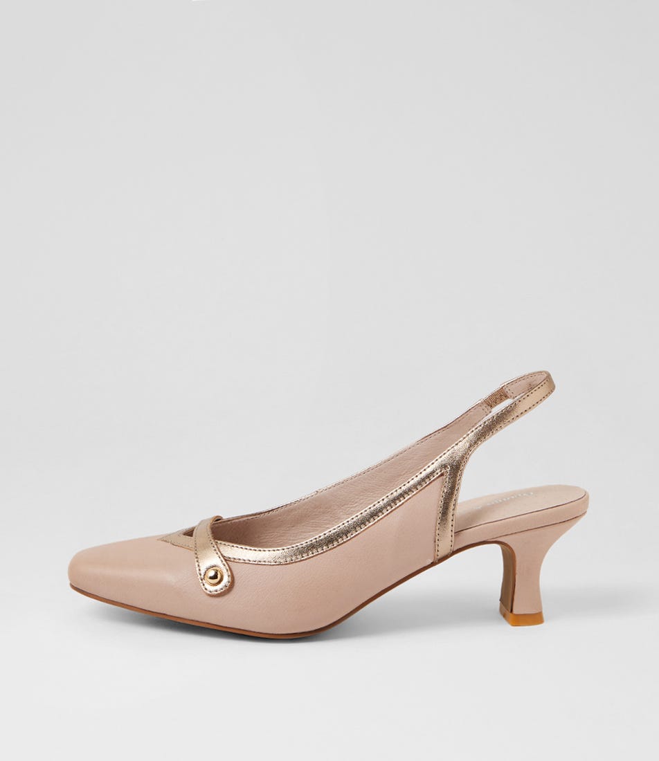 Coe Cafe Champagne Leather Heels