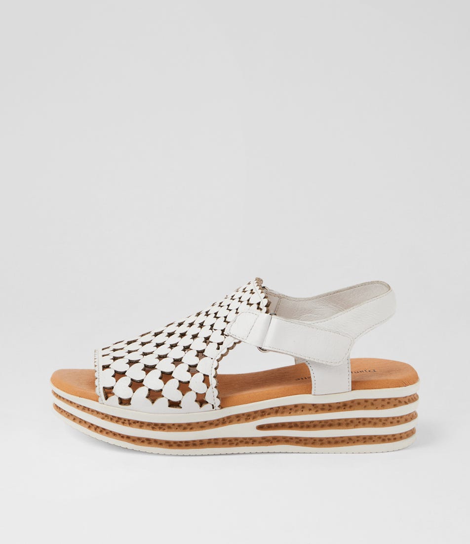 Cloves White Leather Sandals